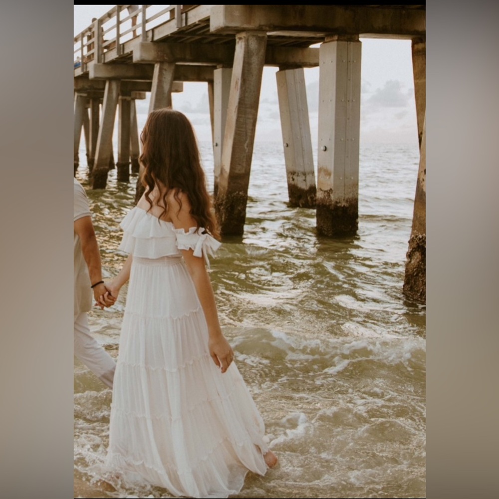 Pretty Light Pink Off-Shoulder Maxi Dress
